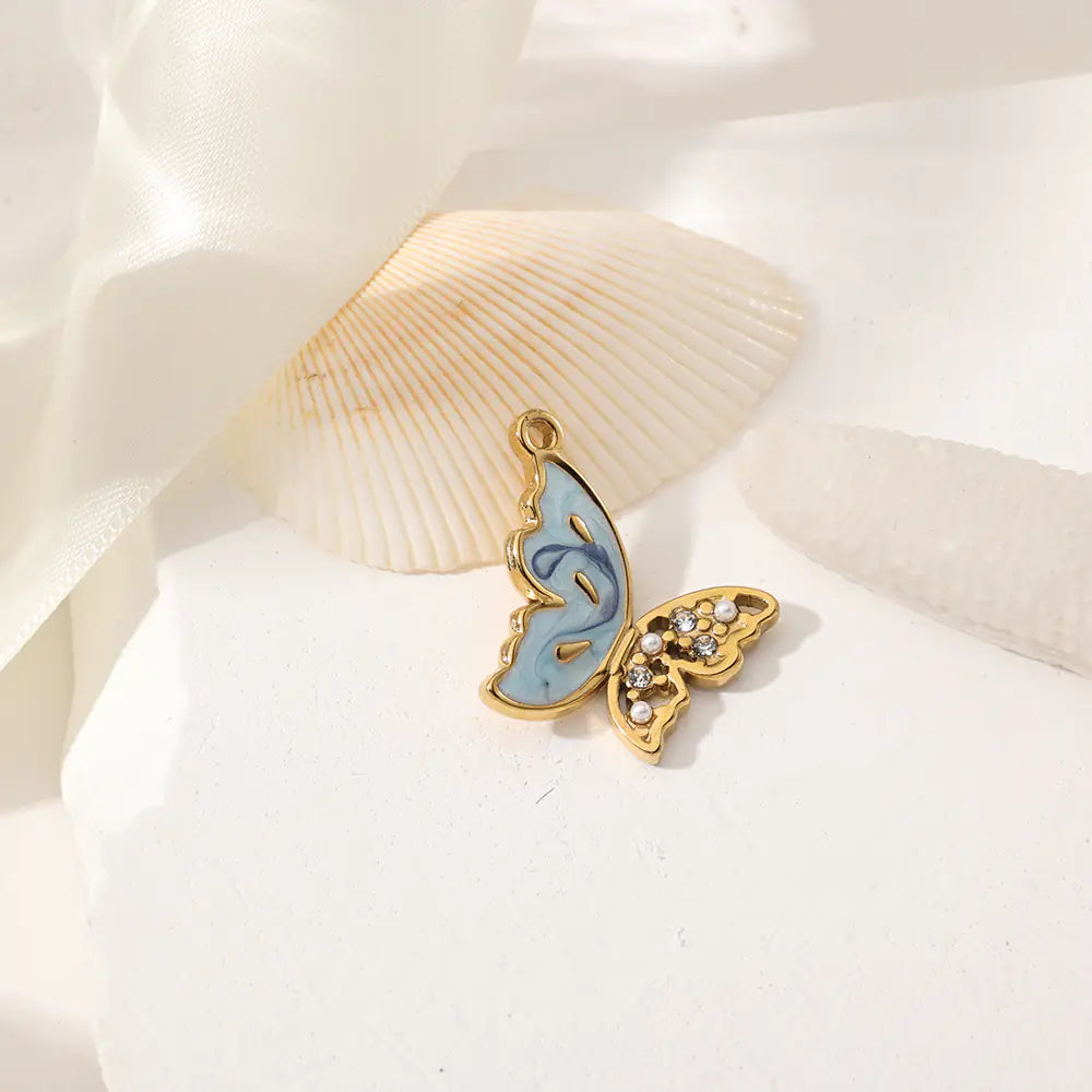 Colored Enamel Pearl Pendant   EJ25N06303G