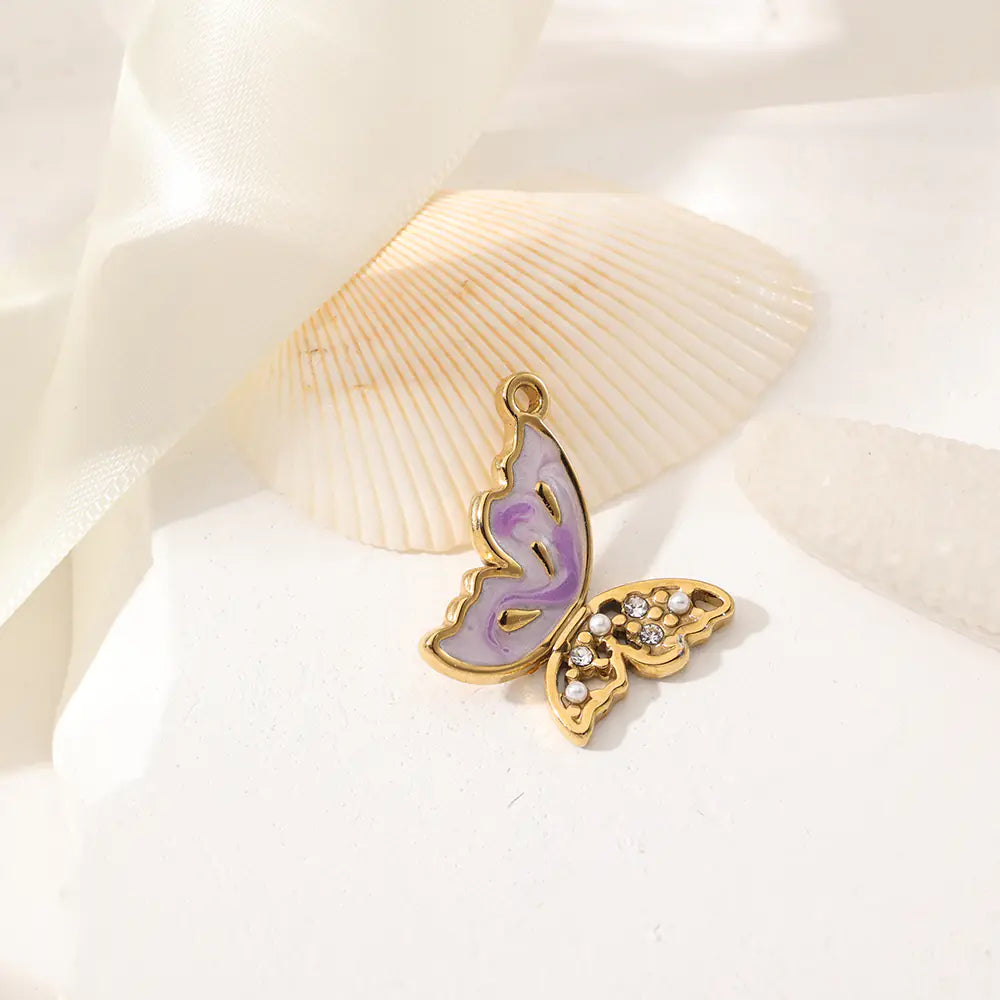 Colored Enamel Pearl Pendant   EJ25N06303G