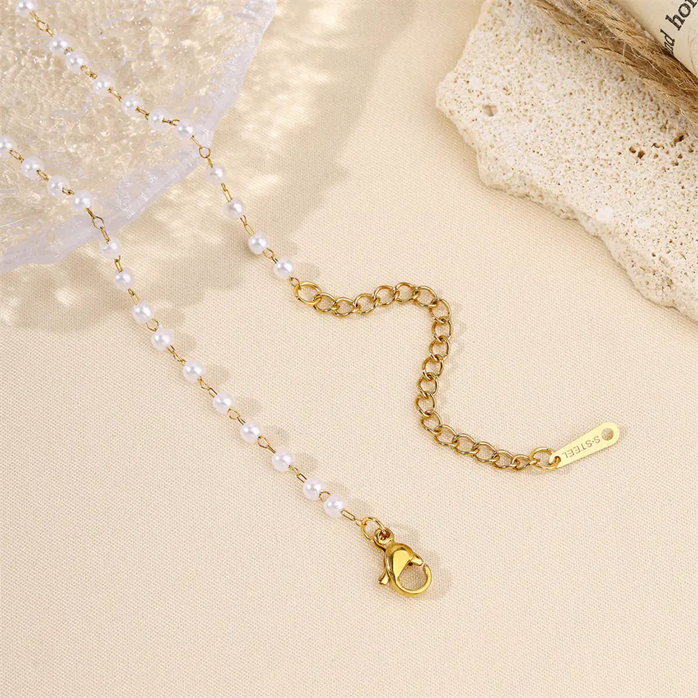 Glossy Bow Design Necklace   EJN06050G