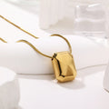 Blank Brick Pendant Necklace Stylish  EJ25N06587G