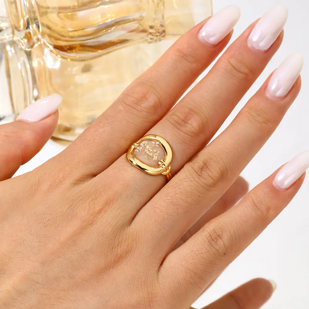 Yellow Flower Ring Adjustable  EJ25R01680G