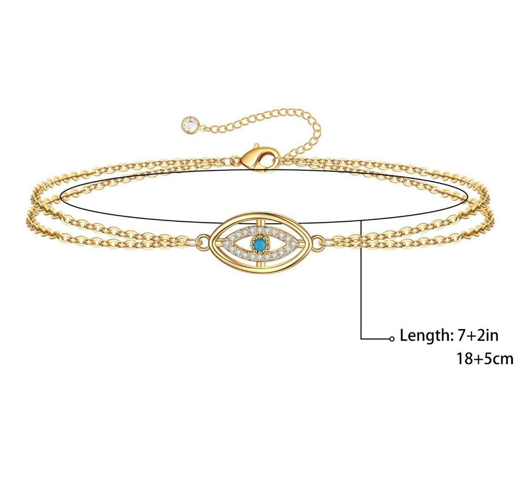EVIL EYE" BRACELET, 18K GOLD PLATED EKB26001