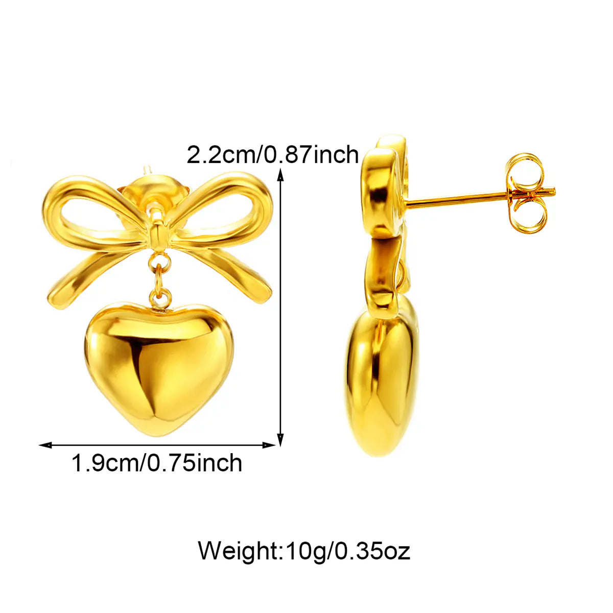Glossy round Square Stud Earrings   EJE01189G