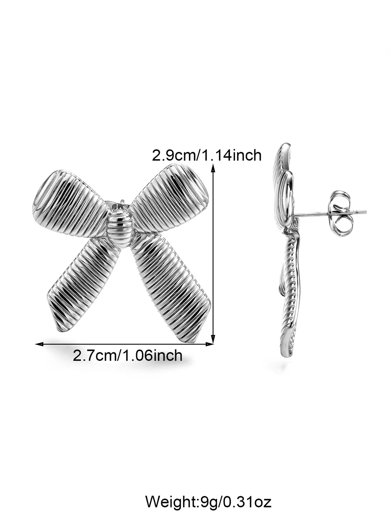 Bow Stud Earrings    EJE01192S/G