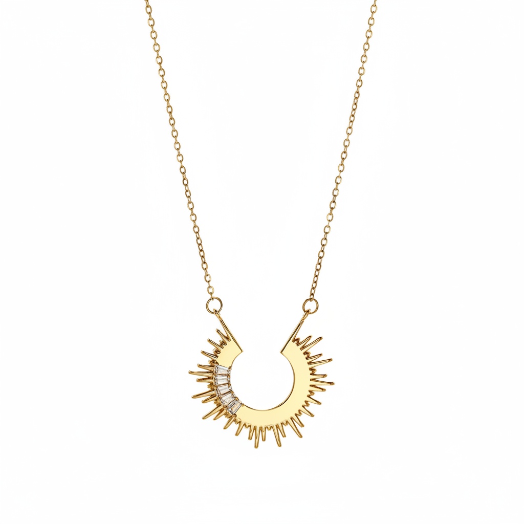 Sunshine Zircon Stone Necklace N06714G