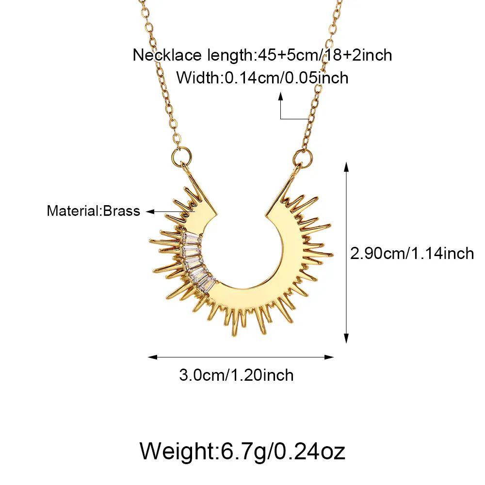 Sunshine Zircon Stone Necklace N06714G