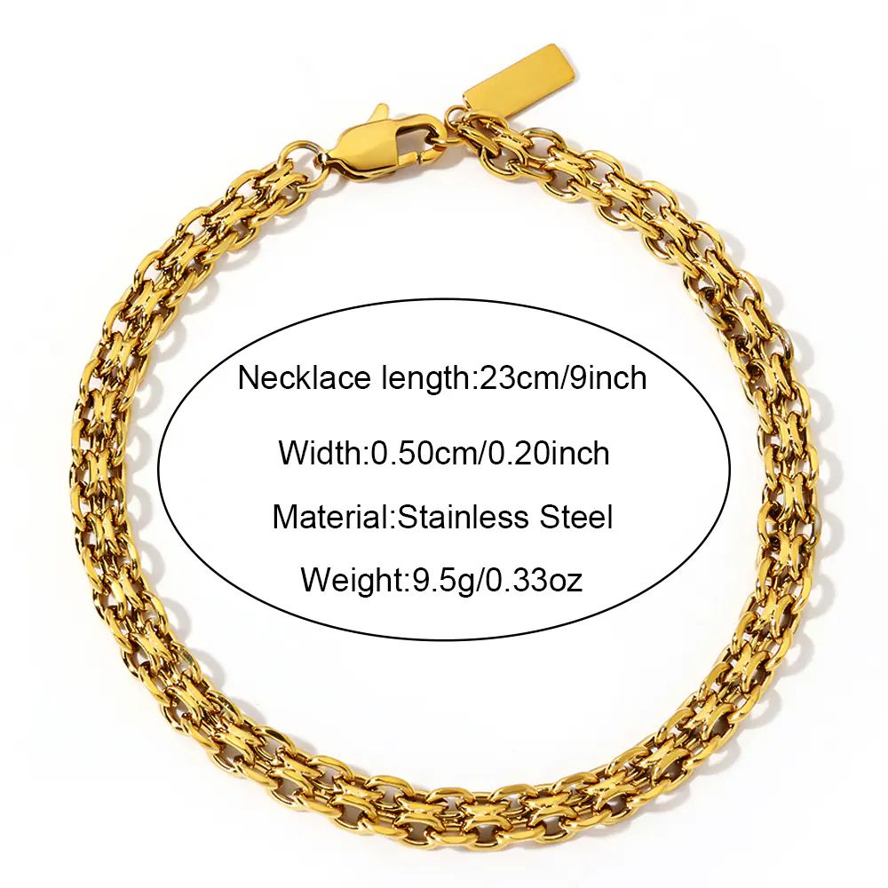 New Stainless Steel 18K Gold-plated Bracelet  EJB02898