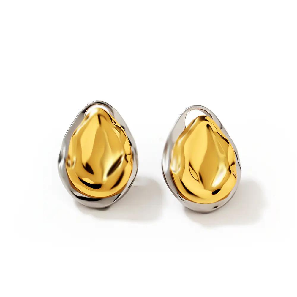 Hydraulic Dual-Color Earrings EJE01571GS