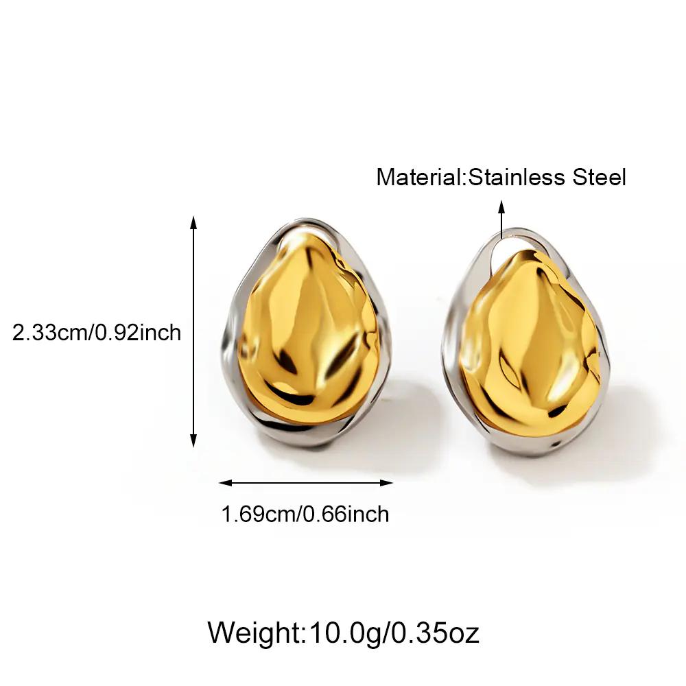 Hydraulic Dual-Color Earrings EJE01571GS