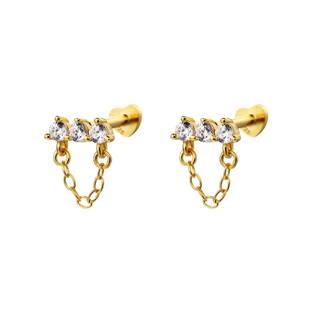 Classical 925 Sterling Silver Cartilage Earring EJE01557G