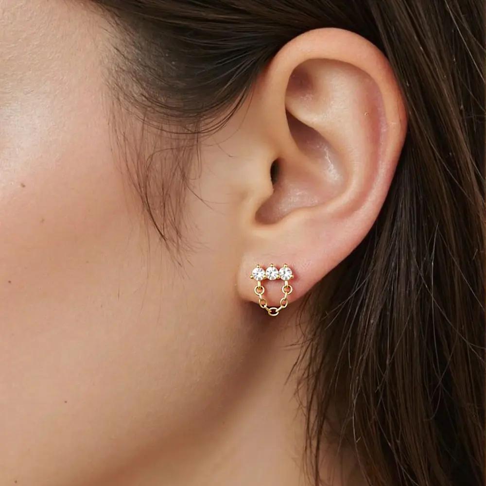 Classical 925 Sterling Silver Cartilage Earring EJE01557G
