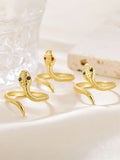 Eye Snake Shape Full Rhinestone Zircon Open Rings  EJR00835G