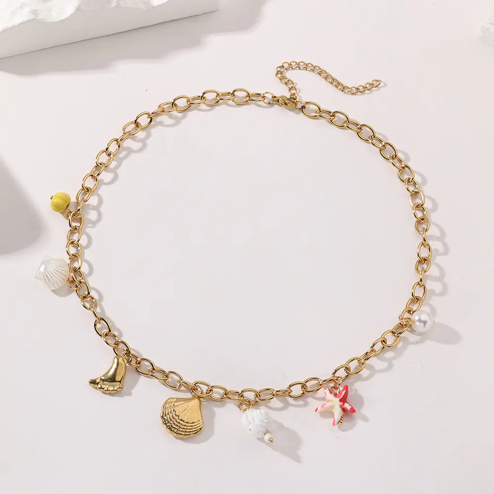 Multi Marine Pendant Necklace   EJ25N06380G