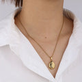 Hammered Pear Pendant Chain   EJ25N06388G