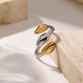 Two Tone Three Bead Women Ring    EJ25R01236GS