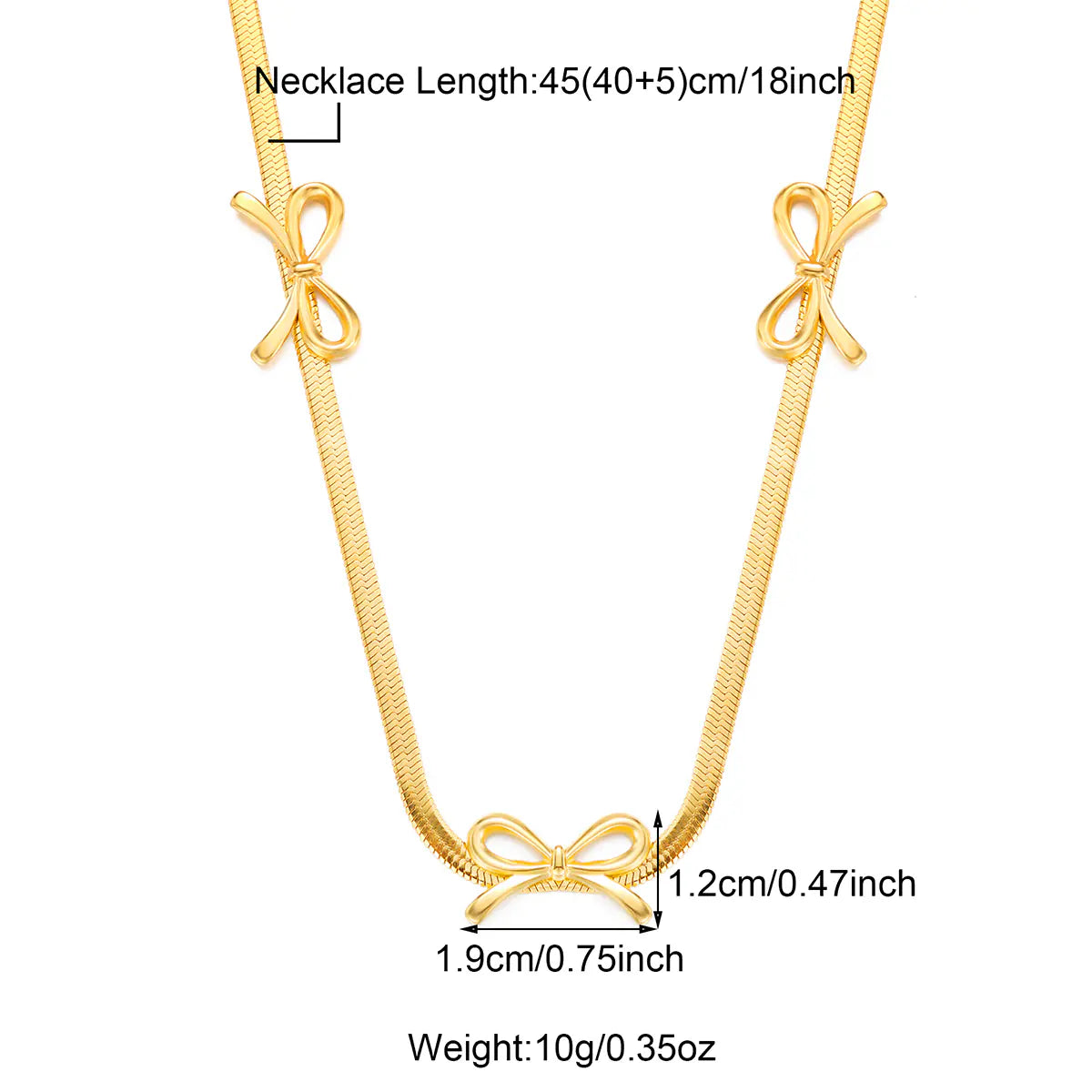 Butterfly Bow Necklaces   EJN06030GS